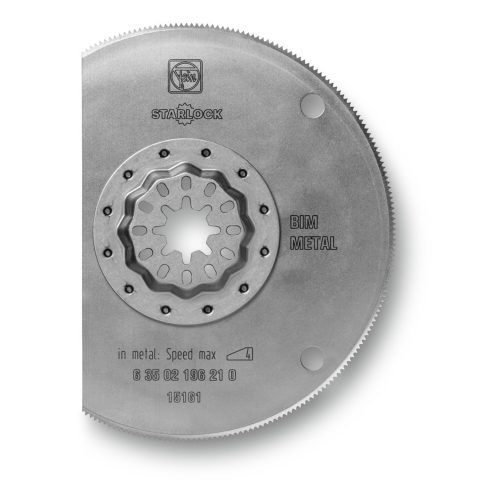 Lama bimetallica in HSS Ø100mm starlock per multimaster Fein ideale per Lamiere, plastica, PVC, legno e matalli non ferrosi.