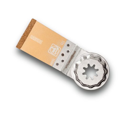 lama da taglio E-Cut in metallo duro multimaster fein da 35x50 starlock max per vetroresine e fibre di carbnonio